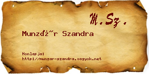 Munzár Szandra névjegykártya